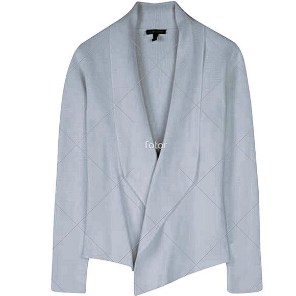 New w/Tags Eileen Fisher ICE BLUE -Angle Jacket in Peruvian Cotton Interlock Med - Picture 11 of 11